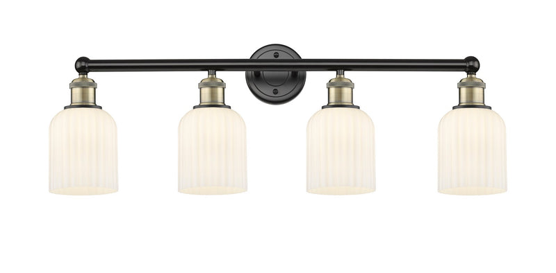 Innovations 616-4W-BAB-G559-5GWH Four Light Bath Vanity, Black Antique Brass