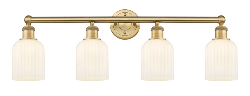 Innovations 616-4W-BB-G559-5GWH Four Light Bath Vanity, Brushed Brass