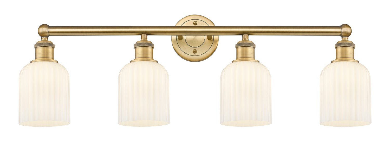 Innovations 616-4W-BB-G559-5GWH Four Light Bath Vanity, Brushed Brass
