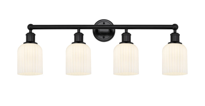 Innovations 616-4W-BK-G559-5GWH Four Light Bath Vanity, Matte Black