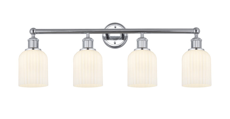 Innovations 616-4W-PC-G559-5GWH Four Light Bath Vanity, Polished Chrome