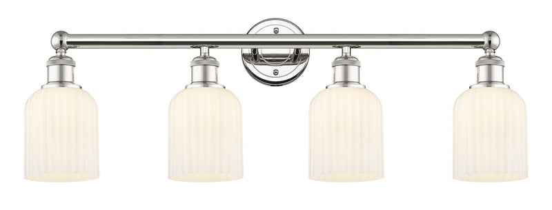Innovations 616-4W-PN-G559-5GWH Four Light Bath Vanity, Polished Nickel