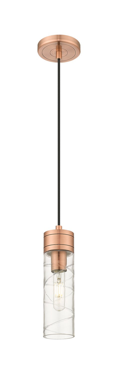 Innovations 617-1P-AC-G617-8DE One Light Mini Pendant, Antique Copper