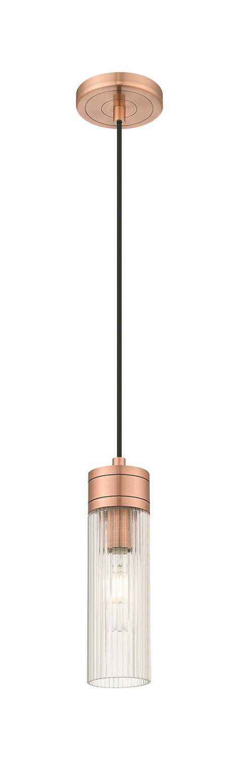 Innovations 617-1P-AC-G617-8SCL One Light Mini Pendant, Antique Copper