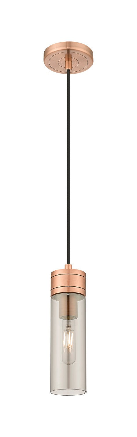 Innovations 617-1P-AC-G617-8SM One Light Mini Pendant, Antique Copper