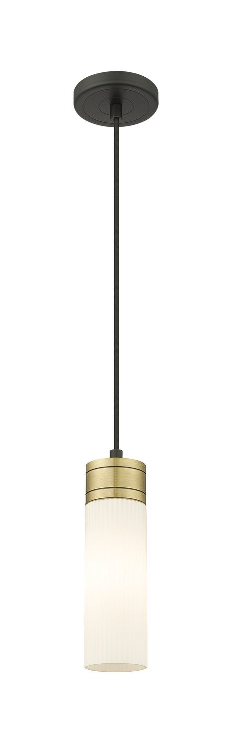 Innovations 617-1P-BAB-G617-8SWH One Light Mini Pendant, Black Antique Brass