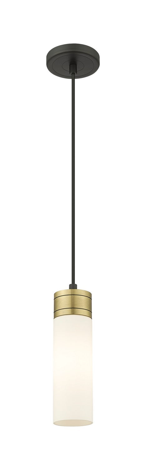 Innovations 617-1P-BAB-G617-8WH One Light Mini Pendant, Black Antique Brass
