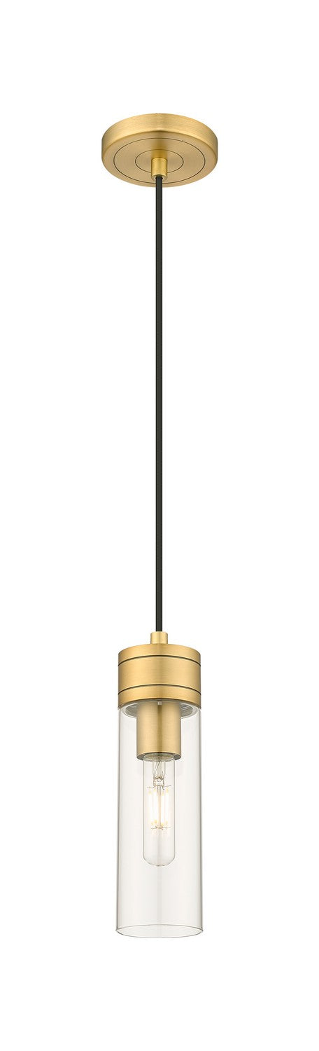 Innovations 617-1P-BB-G617-8CL One Light Mini Pendant, Brushed Brass