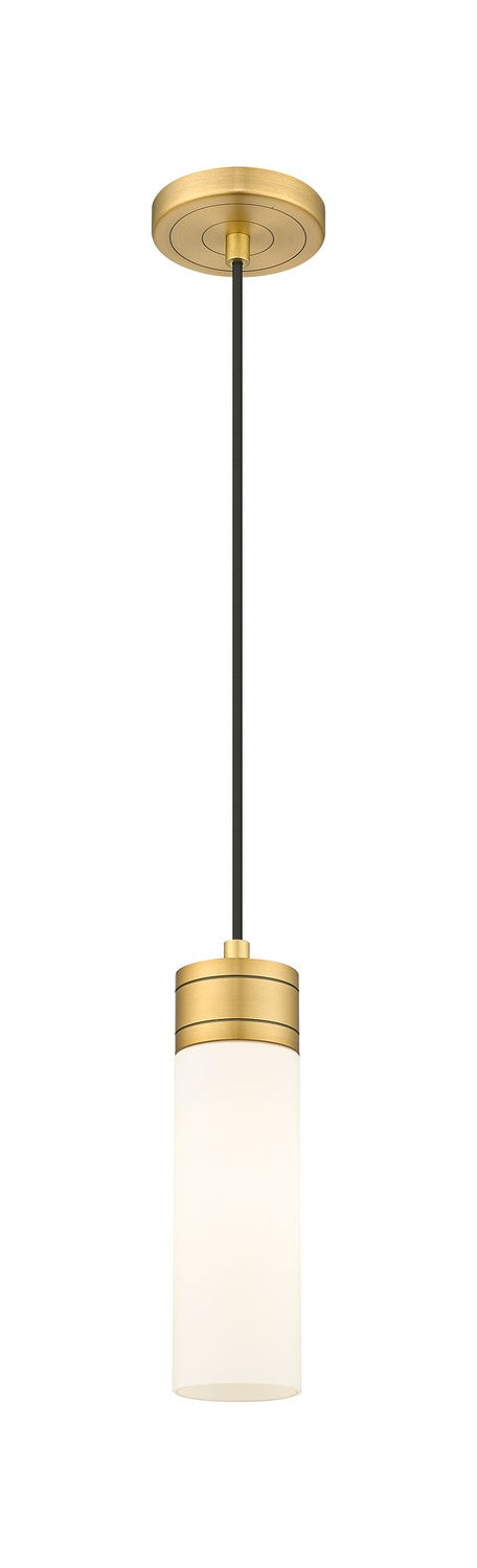 Innovations 617-1P-BB-G617-8WH One Light Mini Pendant, Brushed Brass