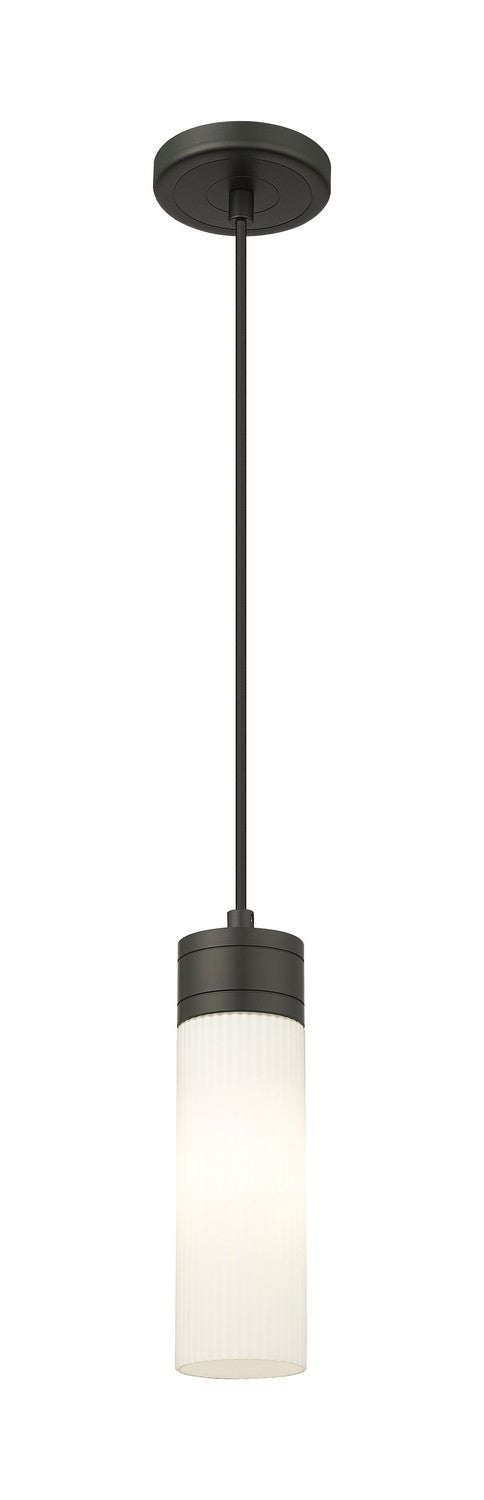 Innovations 617-1P-BK-G617-8SWH One Light Mini Pendant, Matte Black
