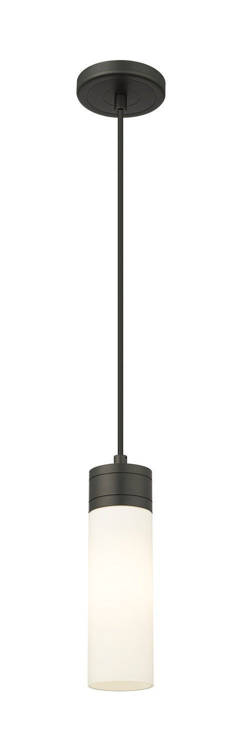 Innovations 617-1P-BK-G617-8WH One Light Mini Pendant, Matte Black