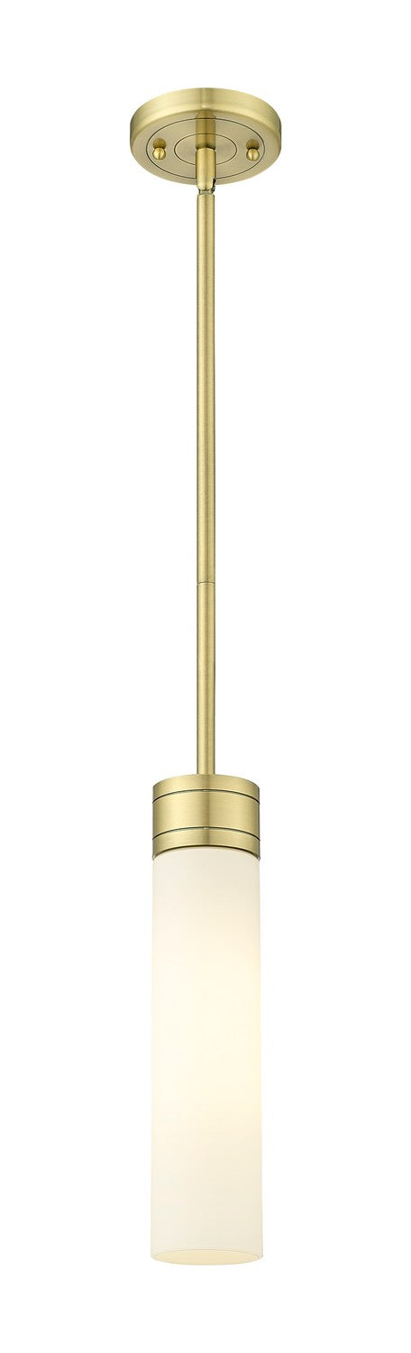Innovations 617-1S-AB-G617-11WH One Light Mini Pendant, Antique Brass