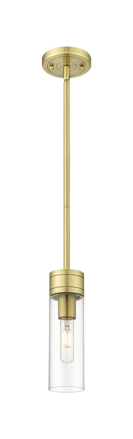 Innovations 617-1S-AB-G617-8CL One Light Mini Pendant, Antique Brass