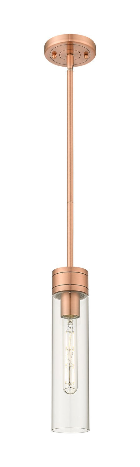 Innovations 617-1S-AC-G617-11CL One Light Mini Pendant, Antique Copper