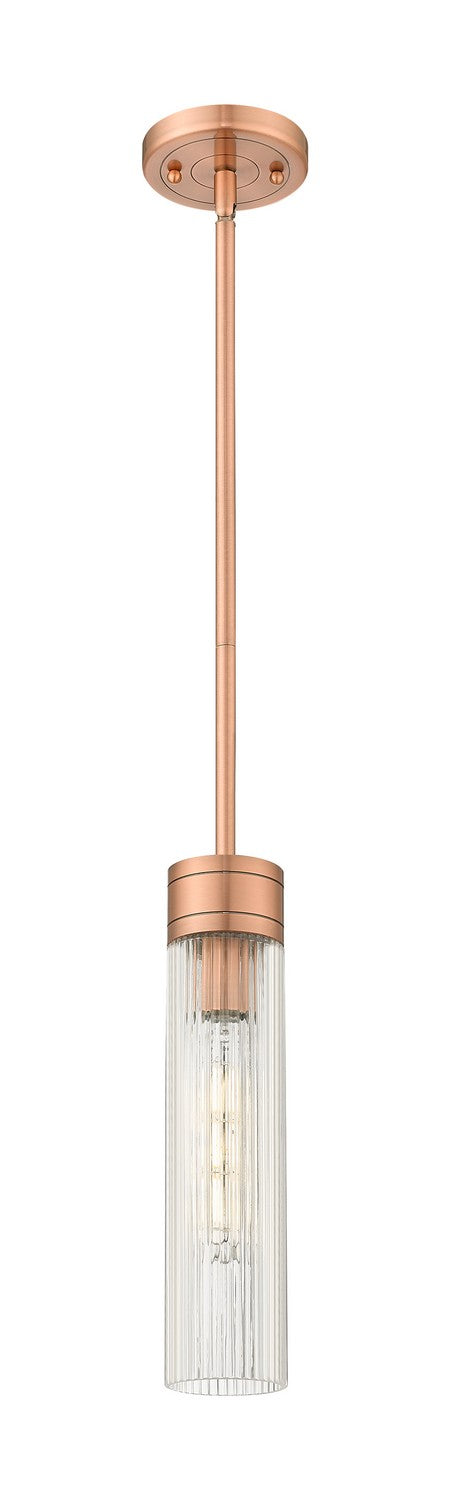 Innovations 617-1S-AC-G617-11SCL One Light Mini Pendant, Antique Copper