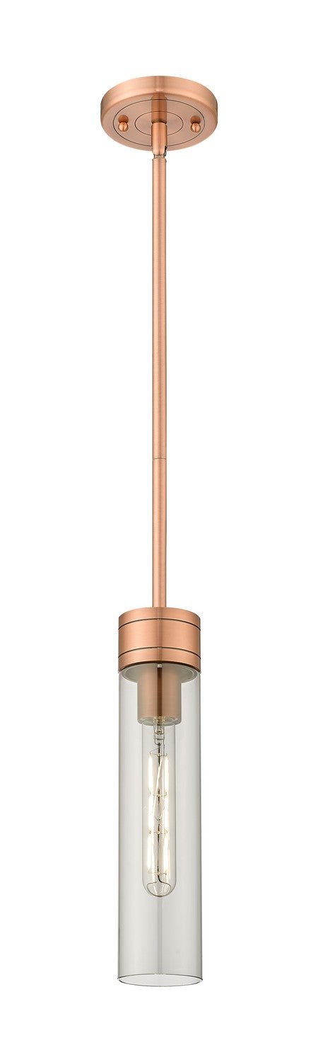 Innovations 617-1S-AC-G617-11SM One Light Mini Pendant, Antique Copper