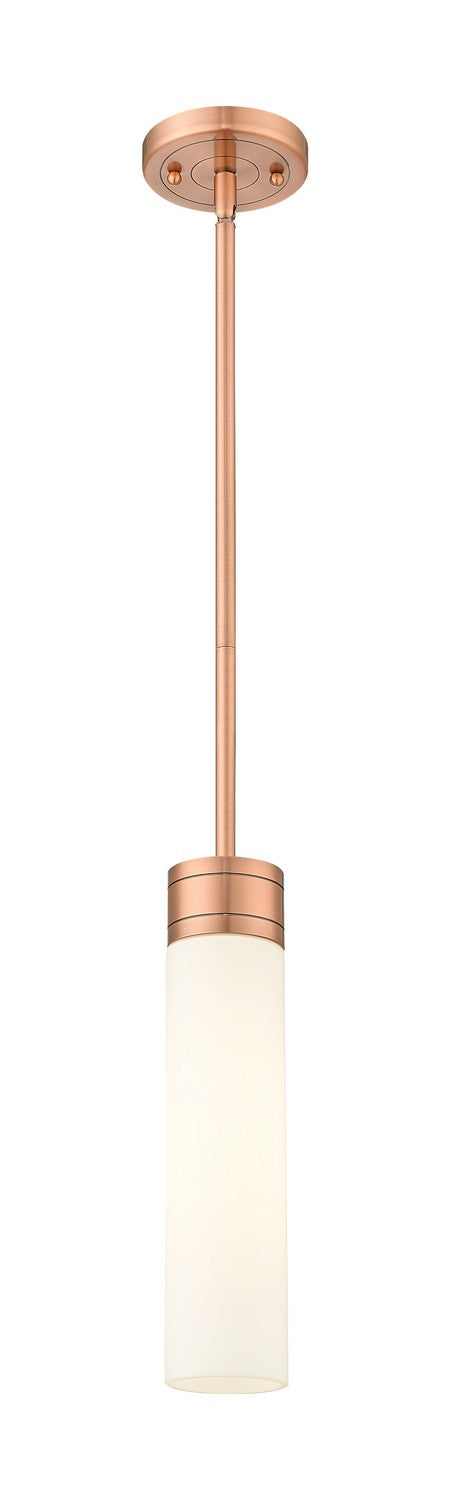 Innovations 617-1S-AC-G617-11WH One Light Mini Pendant, Antique Copper