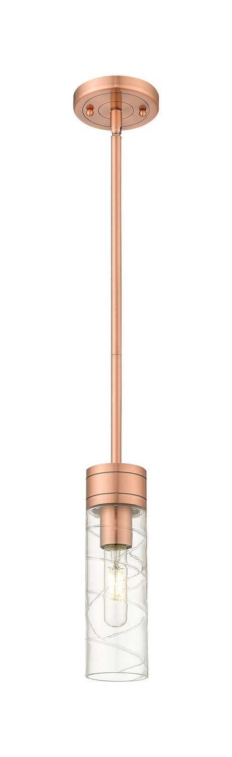 Innovations 617-1S-AC-G617-8DE One Light Mini Pendant, Antique Copper