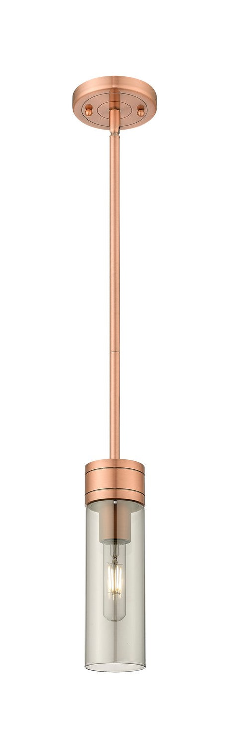 Innovations 617-1S-AC-G617-8SM One Light Mini Pendant, Antique Copper