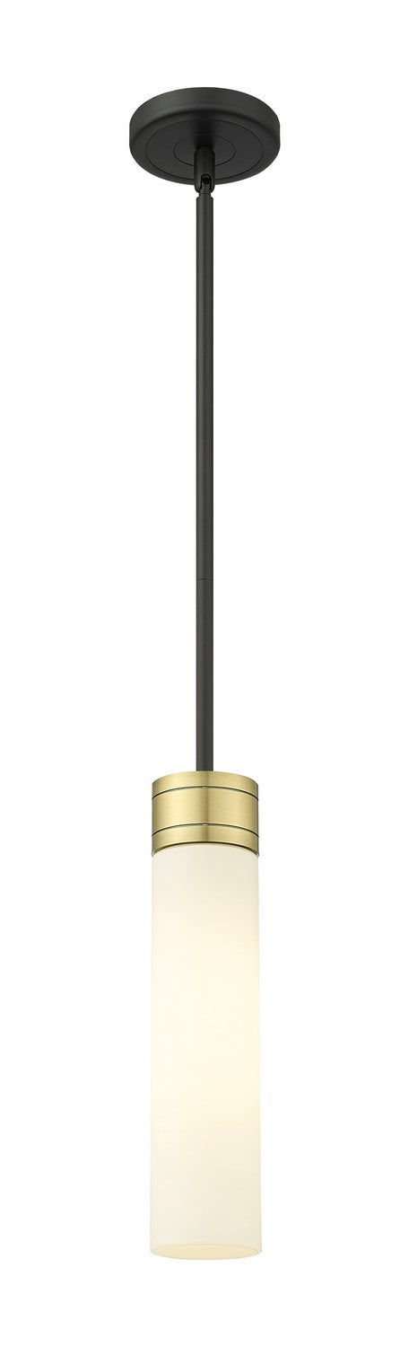 Innovations 617-1S-BAB-G617-11WH One Light Mini Pendant, Black Antique Brass