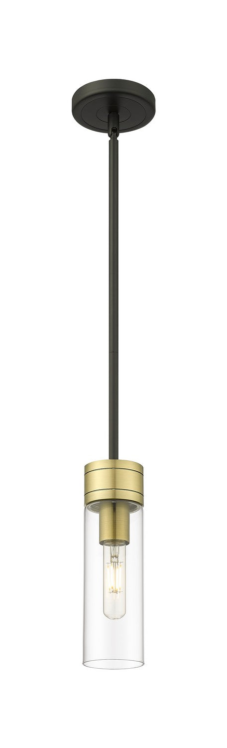Innovations 617-1S-BAB-G617-8CL One Light Mini Pendant, Black Antique Brass