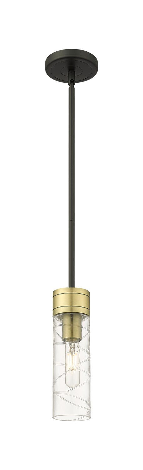 Innovations 617-1S-BAB-G617-8DE One Light Mini Pendant, Black Antique Brass