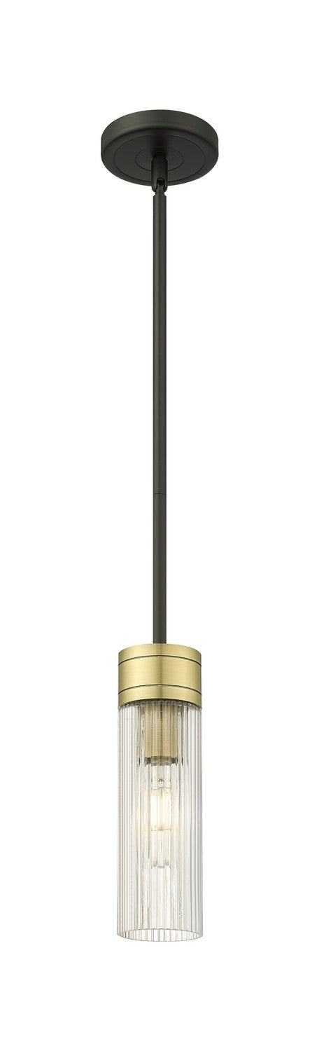 Innovations 617-1S-BAB-G617-8SCL One Light Mini Pendant, Black Antique Brass