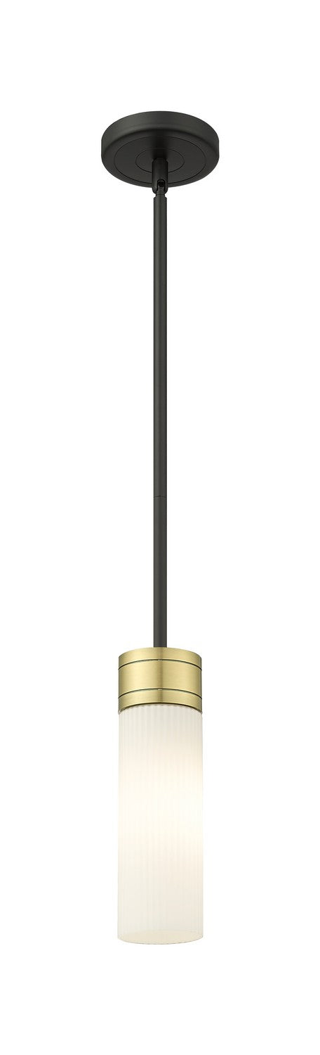 Innovations 617-1S-BAB-G617-8SWH One Light Mini Pendant, Black Antique Brass