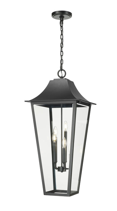 Z-Lite 5008CHXXL-BK Five Light Outdoor Chain Mount Ceiling Fixture, Black