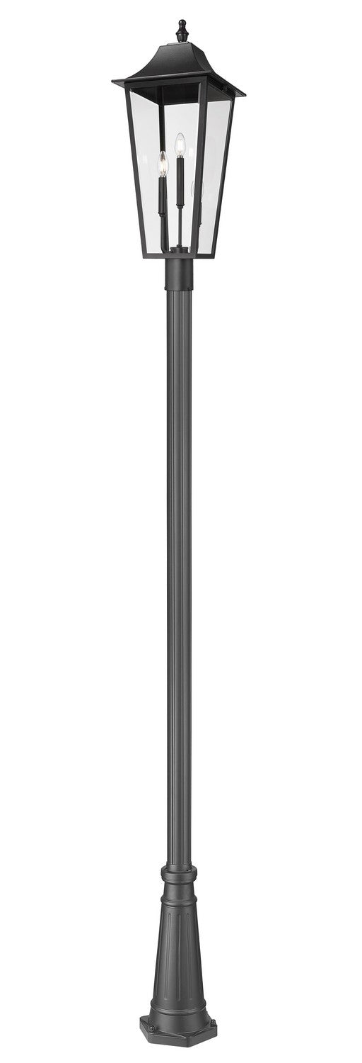 Z-Lite 5008PHXLR-519P-BK Three Light Outdoor Post Mounted Fixture, Black