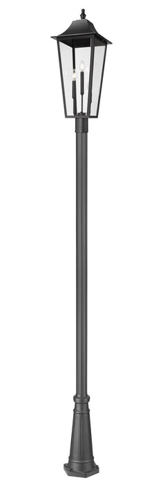 Z-Lite 5008PHXLR-519P-BK Three Light Outdoor Post Mounted Fixture, Black