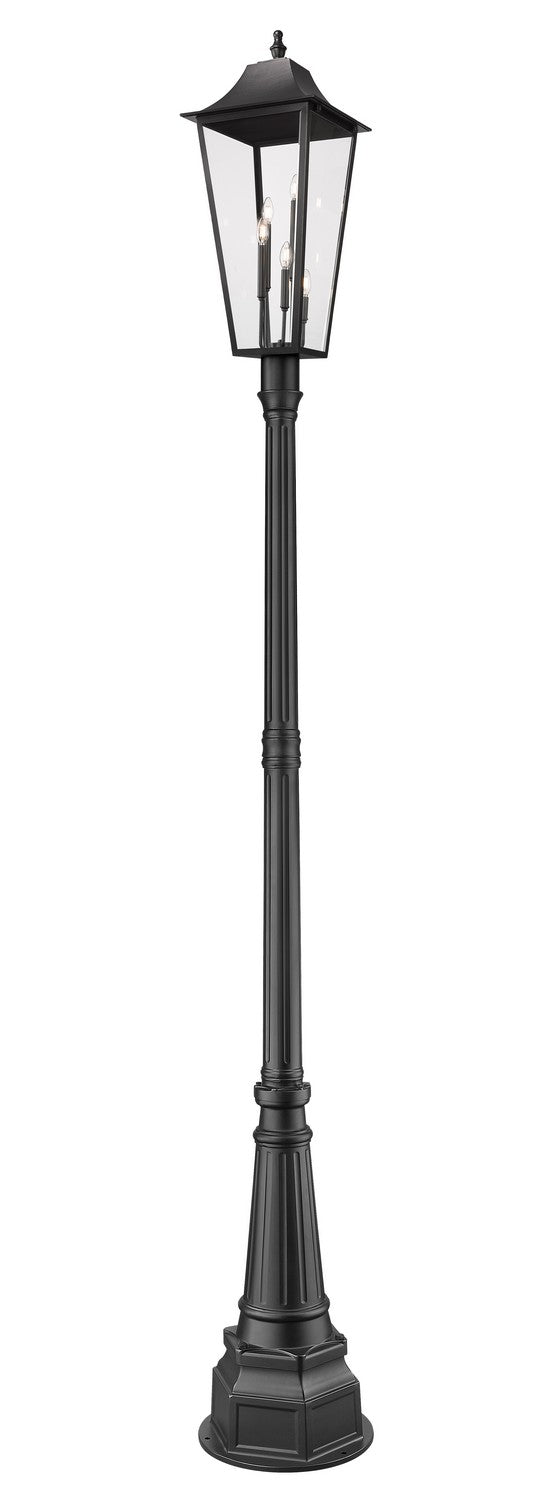 Z-Lite 5008PHXLR-564P-BK Three Light Outdoor Post Mounted Fixture, Black