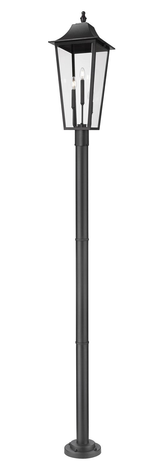 Z-Lite 5008PHXLR-567P-BK Three Light Outdoor Post Mount Fixture, Black