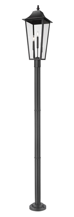 Z-Lite 5008PHXLR-567P-BK Three Light Outdoor Post Mount Fixture, Black
