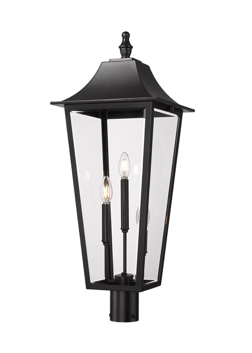 Z-Lite 5008PHXLR-BK Three Light Outdoor Post Mount Fixture, Black