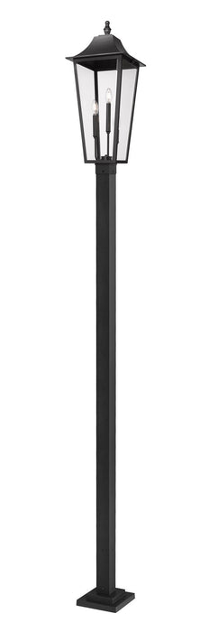 Z-Lite 5008PHXLS-536P-BK Three Light Outdoor Post Mounted Fixture, Black