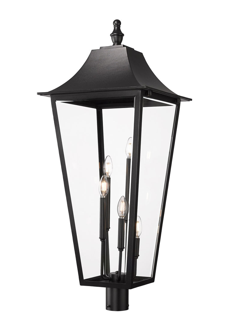 Z-Lite 5008PHXXLR-BK Five Light Outdoor Post Mount Fixture, Black