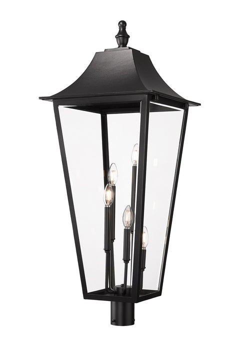 Z-Lite 5008PHXXLR-BK Five Light Outdoor Post Mount Fixture, Black