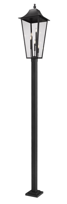 Z-Lite 5008PHXXLS-536P-BK Five Light Outdoor Post Mount Fixture, Black