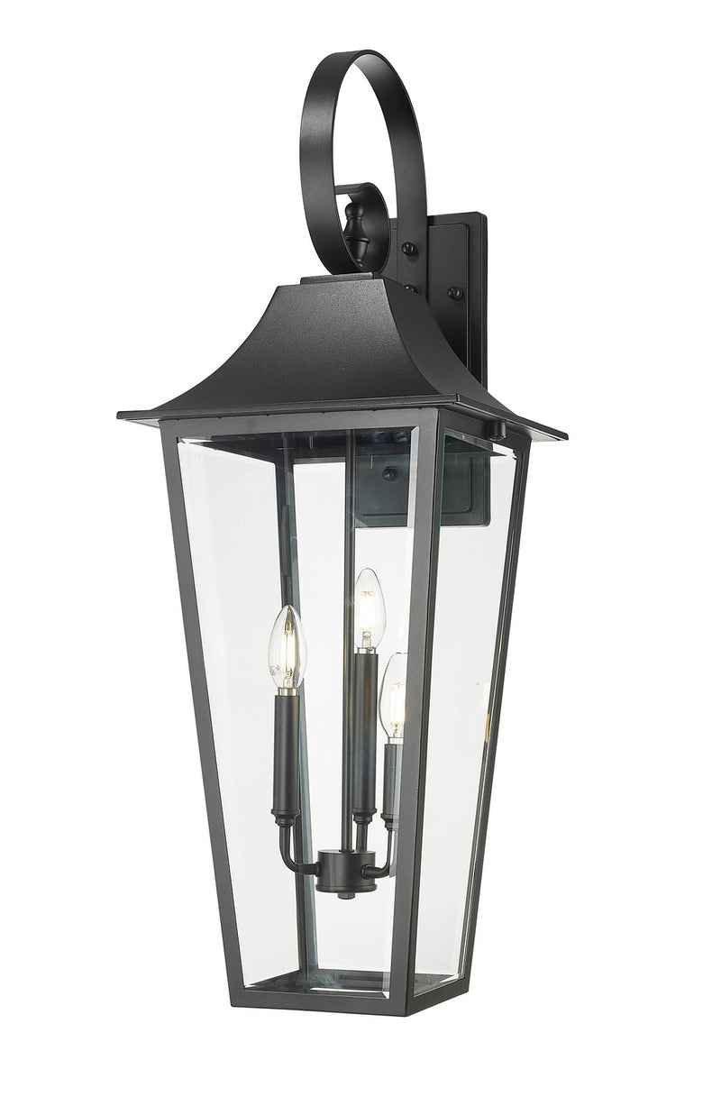 Z-Lite 5008XL-BK Three Light Outdoor Wall Light, Black