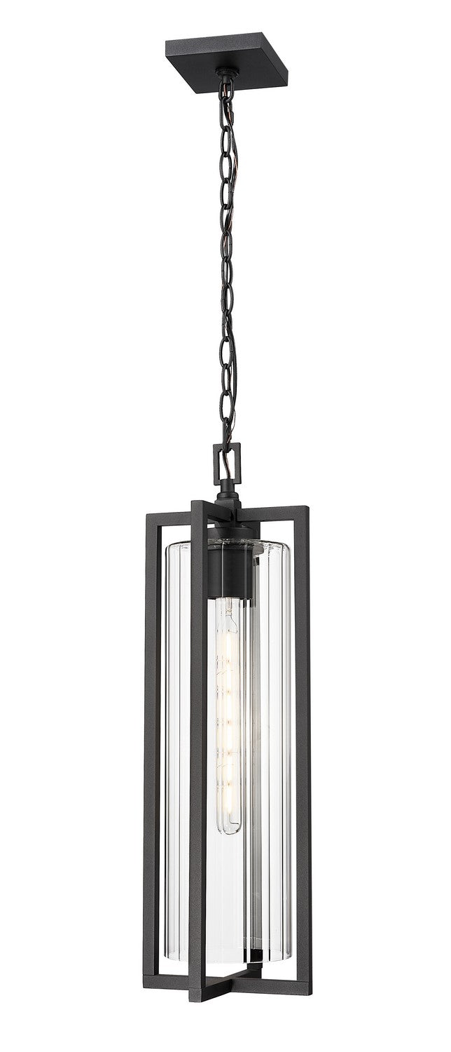 Z-Lite 5013CHB-BK One Light Outdoor Chain Mount Ceiling Fixture, Black