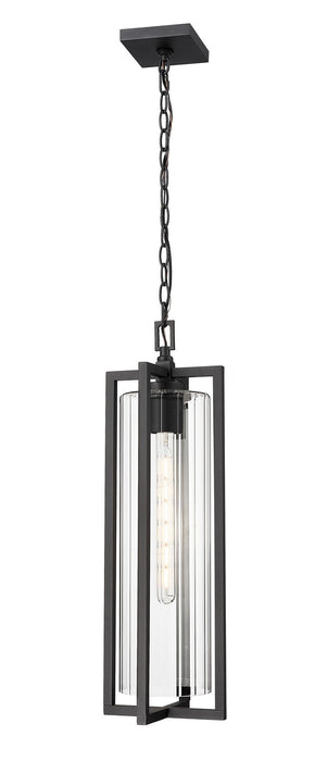 Z-Lite 5013CHB-BK One Light Outdoor Chain Mount Ceiling Fixture, Black