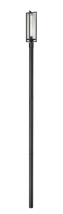 Z-Lite 5013PHBR-5009P120-BK One Light Outdoor Post Mounted Fixture, Black
