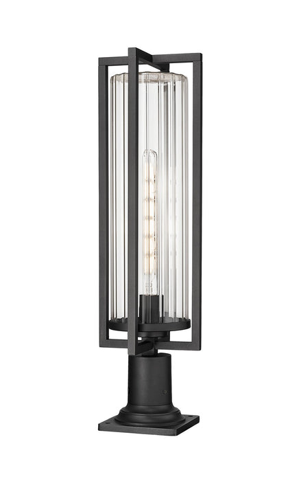 Z-Lite 5013PHBR-533PM-BK One Light Outdoor Pier Mounted Fixture, Black