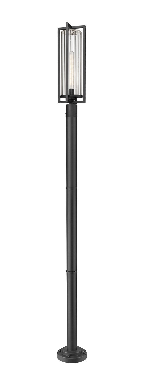Z-Lite 5013PHBR-567P-BK One Light Outdoor Post Mounted Fixture, Black