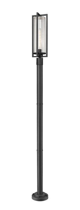 Z-Lite 5013PHBR-567P-BK One Light Outdoor Post Mounted Fixture, Black