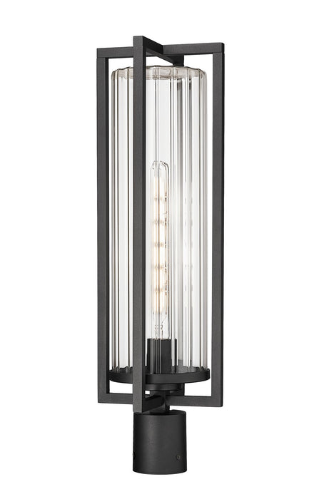 Z-Lite 5013PHBR-BK One Light Outdoor Post Mount Fixture, Black
