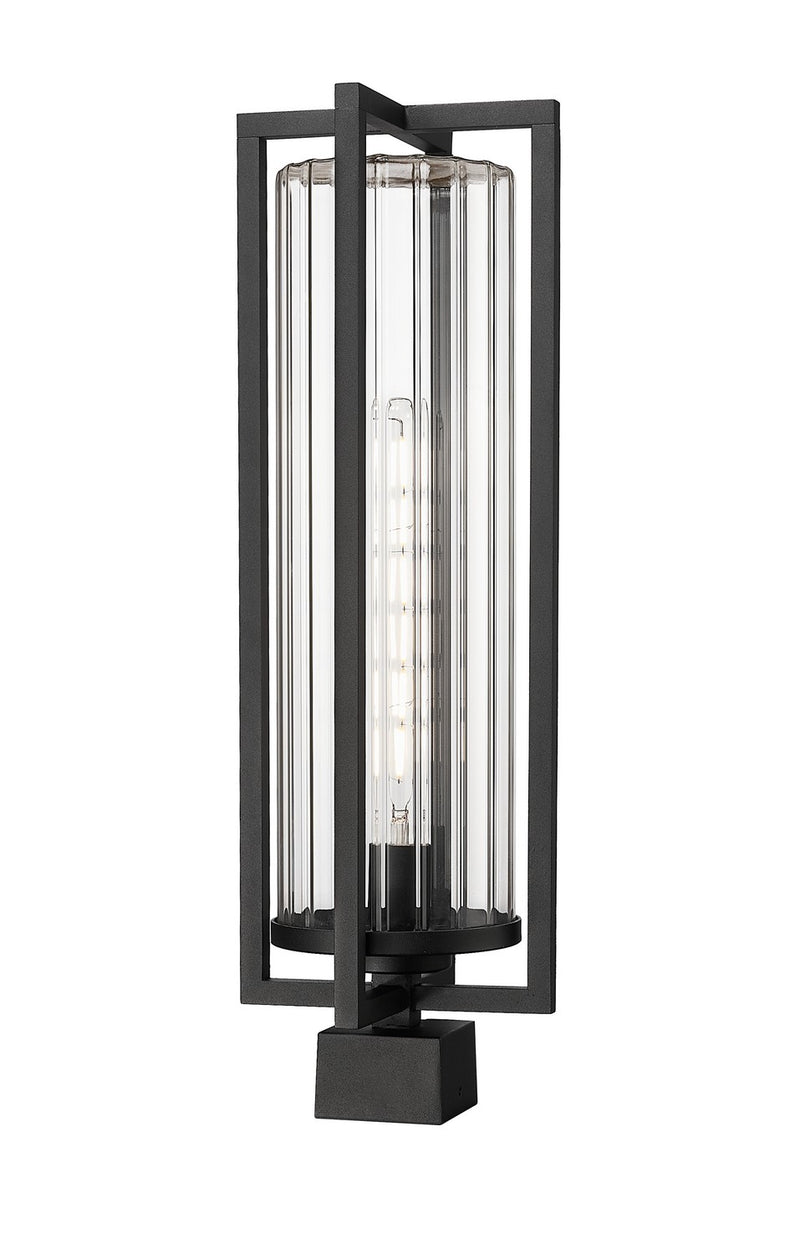 Z-Lite 5013PHBS-BK One Light Outdoor Post Mount Fixture, Black