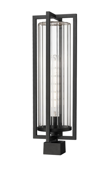 Z-Lite 5013PHBS-BK One Light Outdoor Post Mount Fixture, Black
