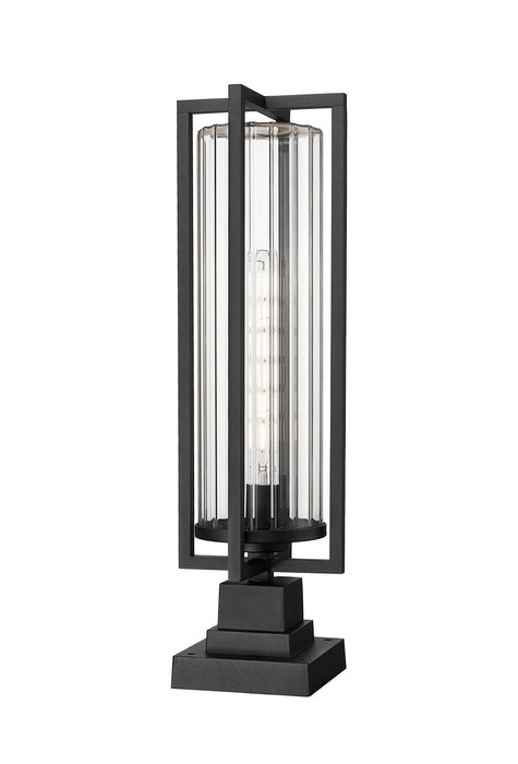Z-Lite 5013PHBS-SQPM-BK One Light Outdoor Pier Mounted Fixture, Black
